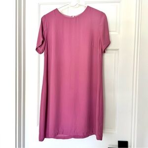 Olivaceous Shift Dress - L- Mauve/Pink